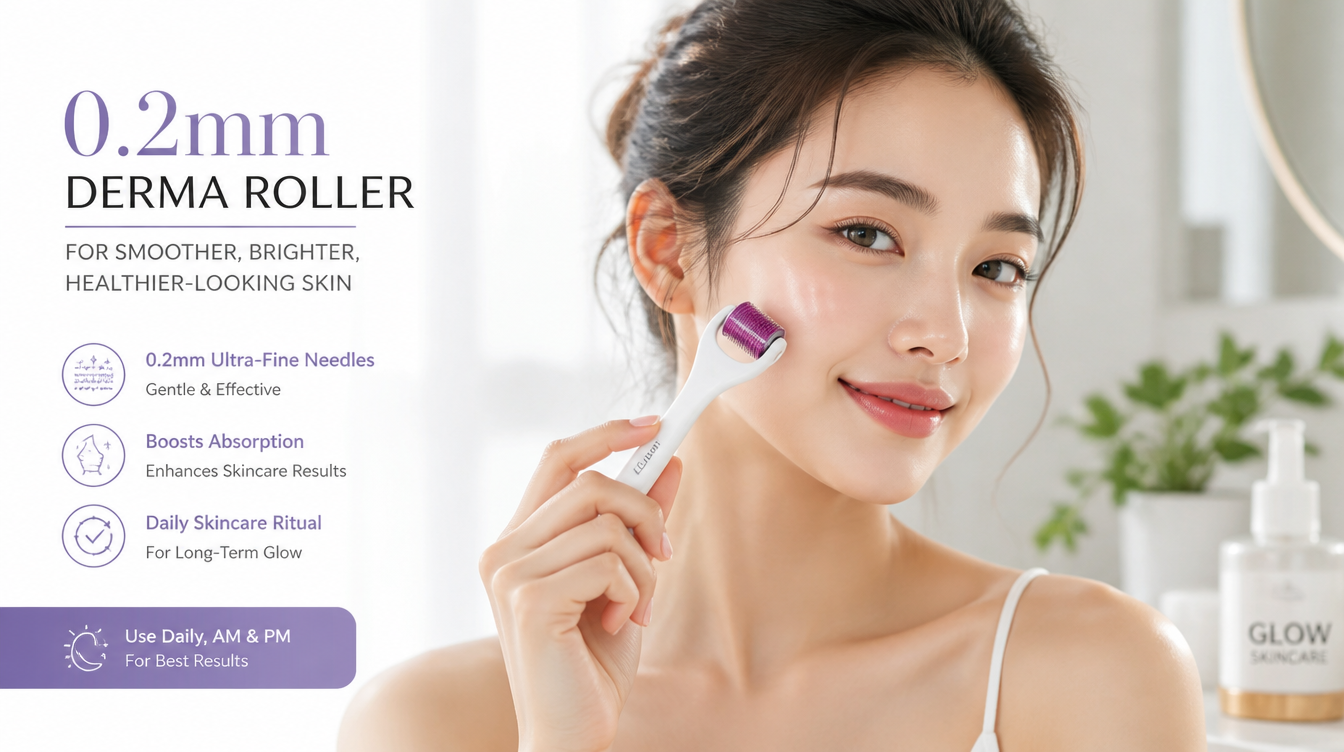 The 0.2mm Derma Roller: The Daily Secret to Better Skin & Hair Absorption