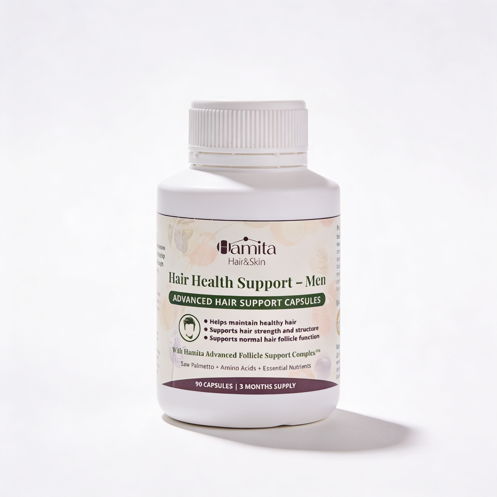 Hamita Hair Growth Capsules for Men — Advanced Natural Hair Growth Supplement | 90 Capsules