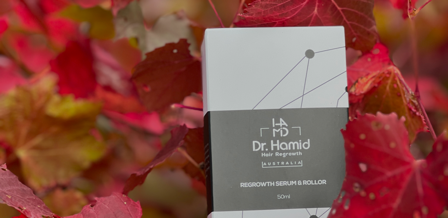 Dr Hamid Hair Regrowth- product box in natural