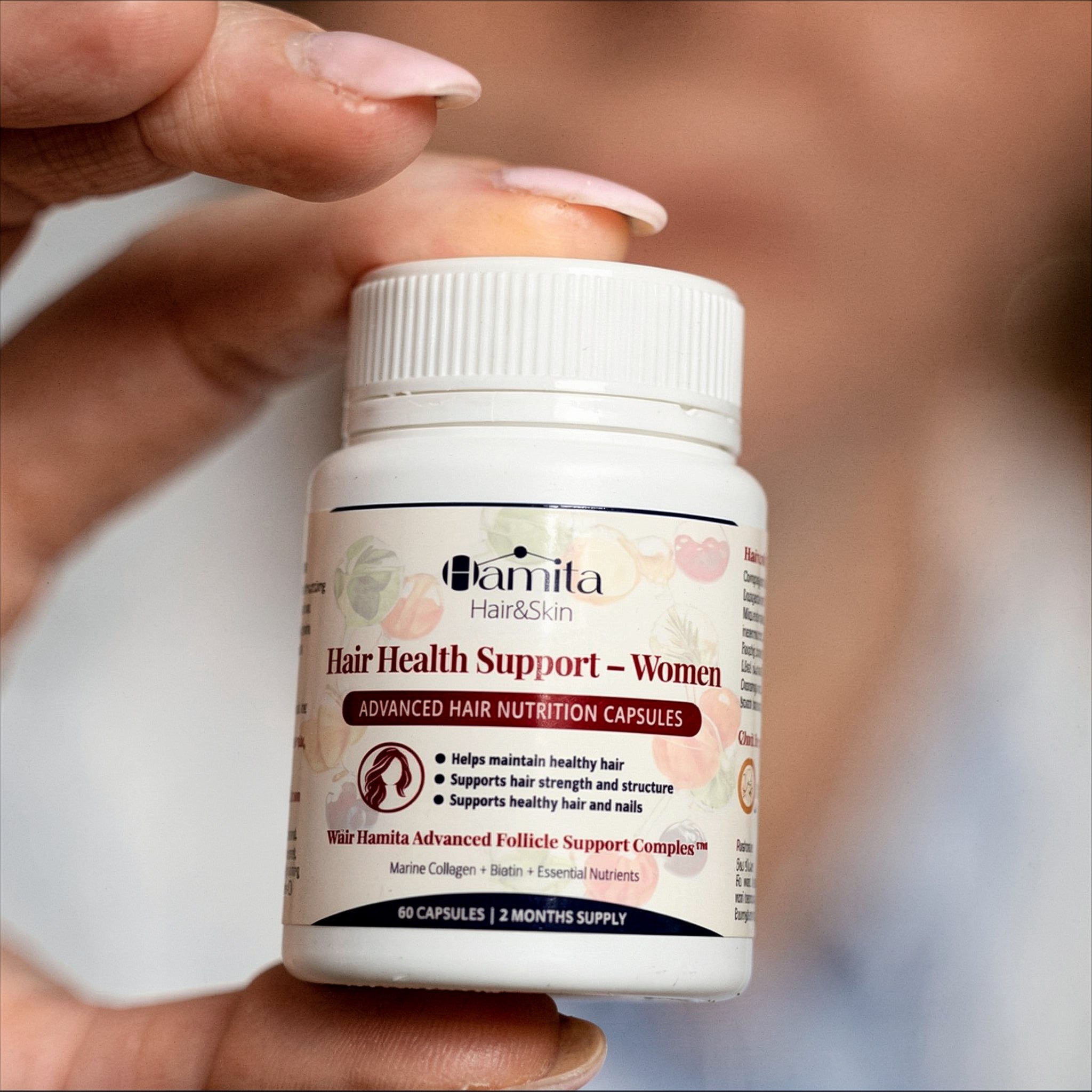 Hamita Hair Growth Capsules for Women — Advanced Natural Hair, Skin & Nail Supplement | 90 Capsules