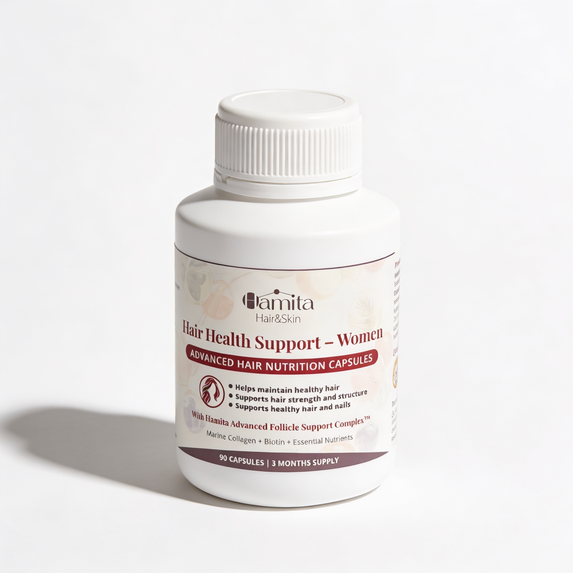 Hamita Hair Growth Capsules for Women — Advanced Natural Hair, Skin & Nail Supplement | 90 Capsules