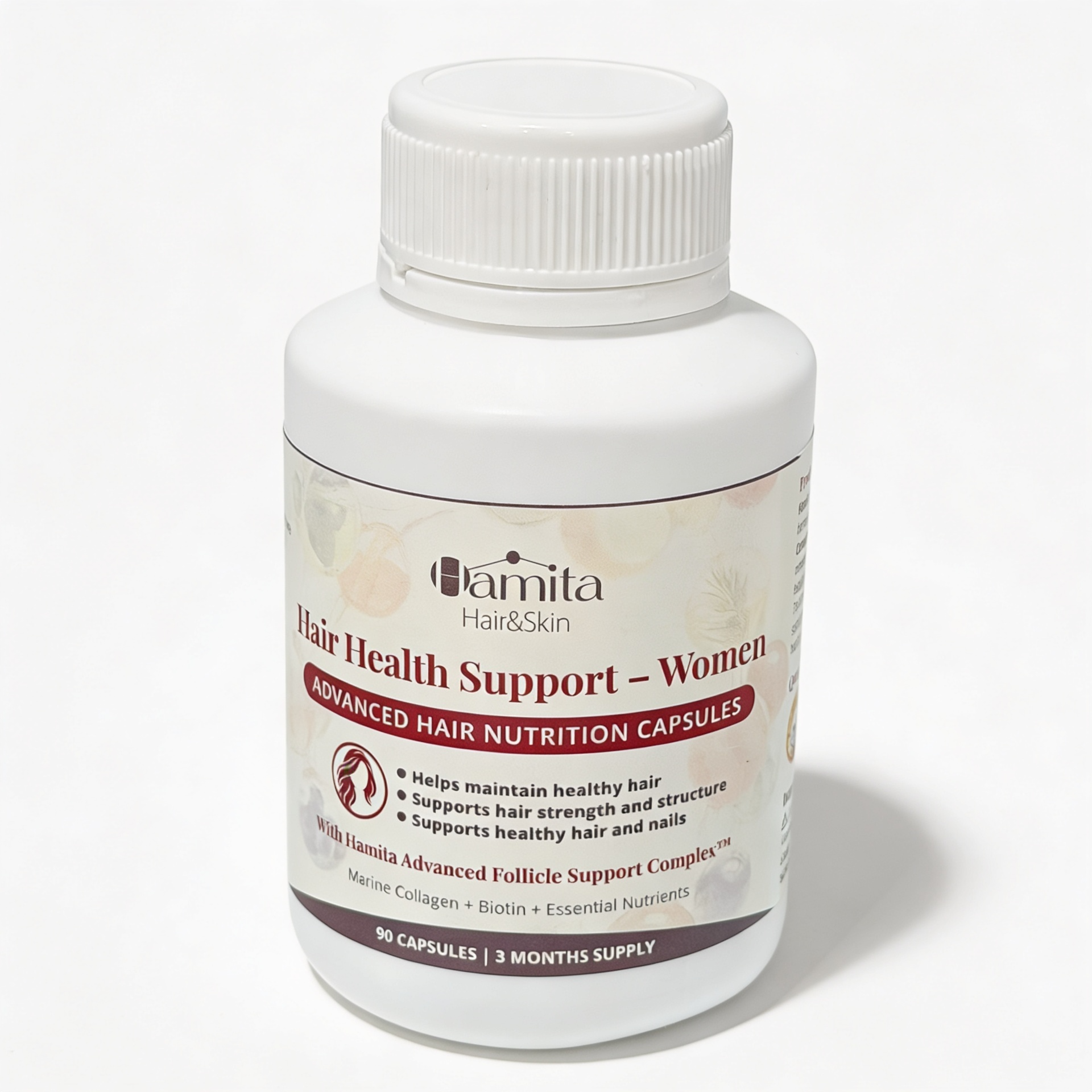 Hamita Hair Growth Capsules for Women — Advanced Natural Hair, Skin & Nail Supplement | 90 Capsules